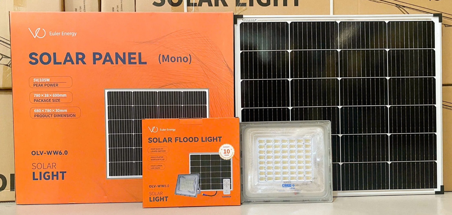 Đèn Pha Năng Lượng mặt trời 500W
