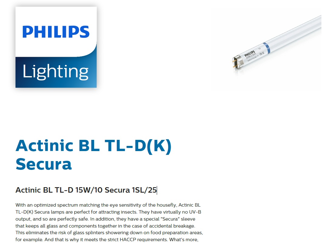Actinic BL TL-D 15W/10 Secura